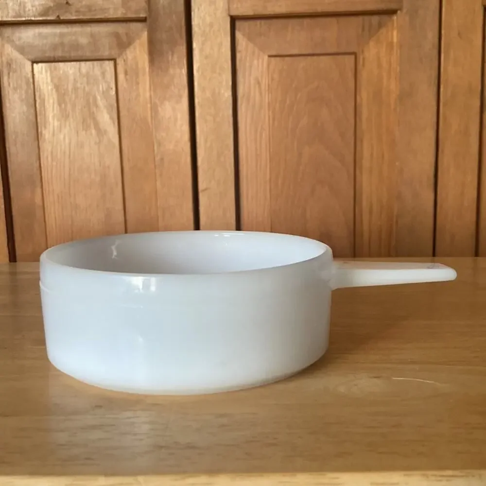 Vintage White Milk Glass Ovenware Soup Bowl
